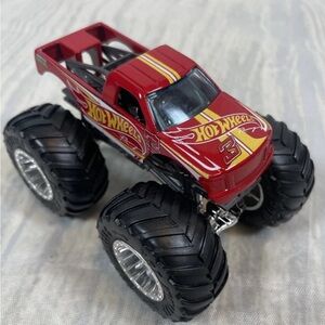 Hot Wheels Red #3 Racing Monster Jam Truck Big‎ Wheel Excellent Condition Car